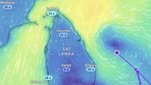 ஆழ்ந்த காற்றழுத்தத் தாழ்வு மண்டலம் நாளையே இலங்கையை கடக்கும்!